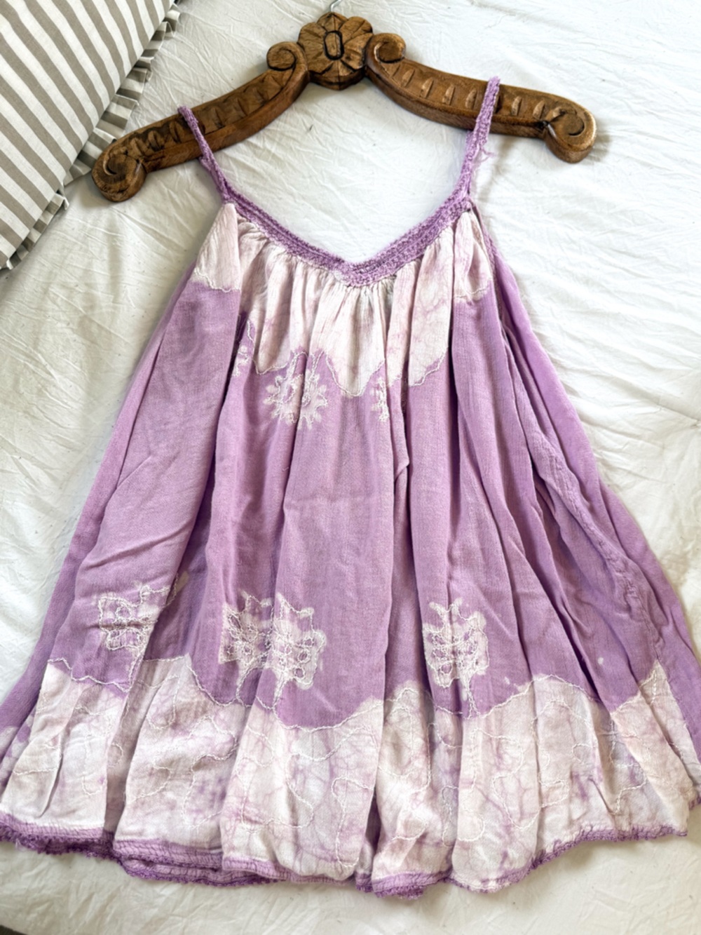 Lavender Boho Embroidered top